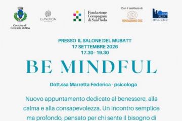 A Ceresole d’Alba un nuovo appuntamento dedicato al benessere e alla consapevolezza: “BE MINDFUL”